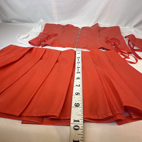 Fun Punk Corset Skirt Thong Set Lace Up Sexy Role Play Club Rave 3 PC 6X Plus Sz - Picture 10 of 12