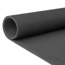 3m² Feinriefenmatte 1,0 x 3,0m | Stärke: 3mm | Schwarz | Gummimatte