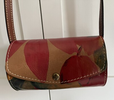 Patricia Nash Heritage Amatrice Floral Leather Barrel Adjustable Crossbody  Bag