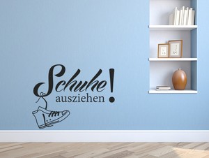 Wandtattoo Flur Schuhe Ausziehen Nr 1 Wand Tattoos Eingangsbereich Wandsticker Ebay