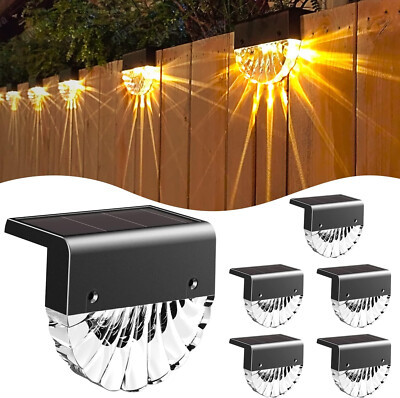 Solar LED Zaunpfostenleuchte Zaunbeleuchtung Pfosten Pfostenlicht Treppenlampe