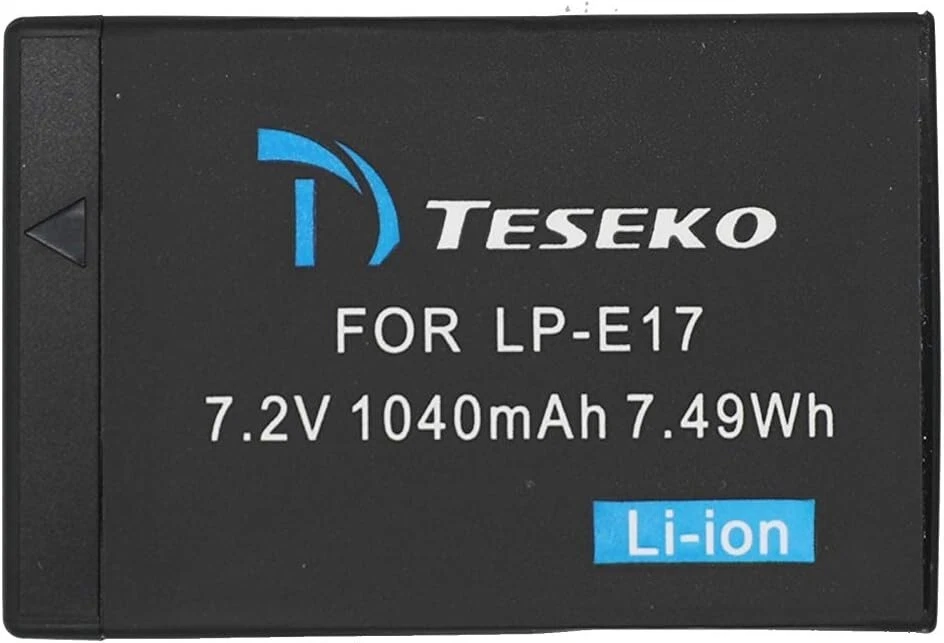 Teseko Power Battery (2-Pack) and Dual Charger for Canon LP-E17 - Image 2 of 4