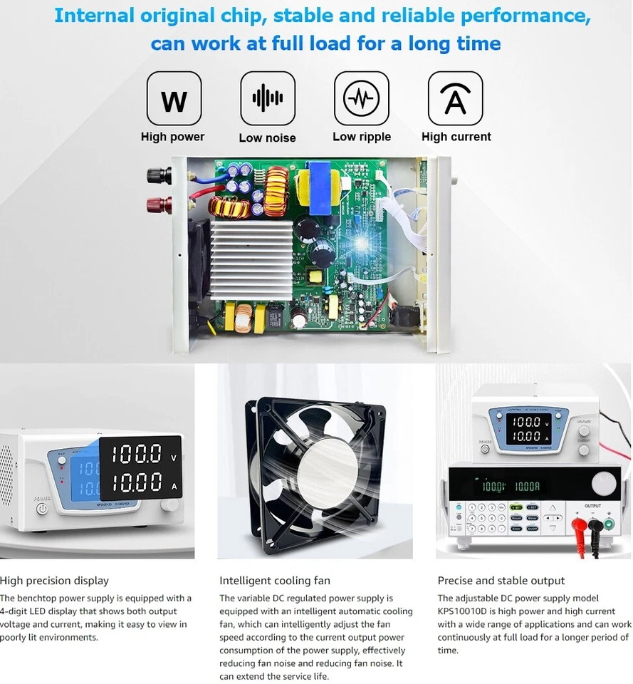 0-15/30/60/100V 0-5/10/20A Lab Adjustable DC Power Supply Variable High Power DC - Image 4 of 4