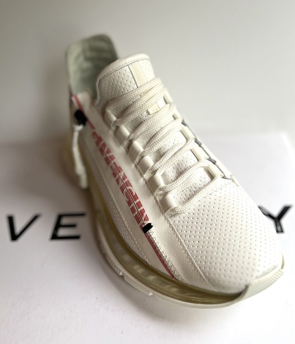 GIVENCHY Spectre Low Runner Side Zip Sneakers White/ Red GIVENCHY Spectre Low Runner Side Zip Sneakers White/ Red