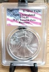 2001 American 1 Oz Silver Eagle $1 PCGS GEM BU+ 9-11-01 WTC Ground Zero Recovery