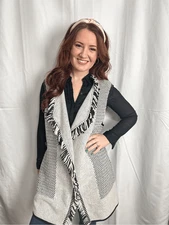 Chico’s Fringe Sweater Vest