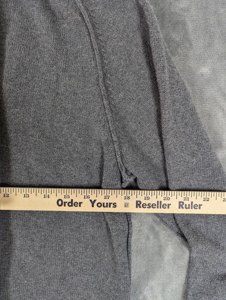 Suéter Cabeza de Pato Para Hombres L Gris 1/4 Cremallera Tejido Pullover Manga Larga Cuello Simulado Foto 3 de 4