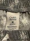Women's Pajama Bottoms Croft & Barrow Size Medium Gray White Snowflake Fleece — photo 2