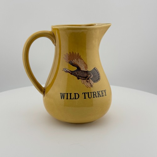 Vintage Wild Turkey Bourbon Whiskey Ceramic Water Pitcher Staffordshire England