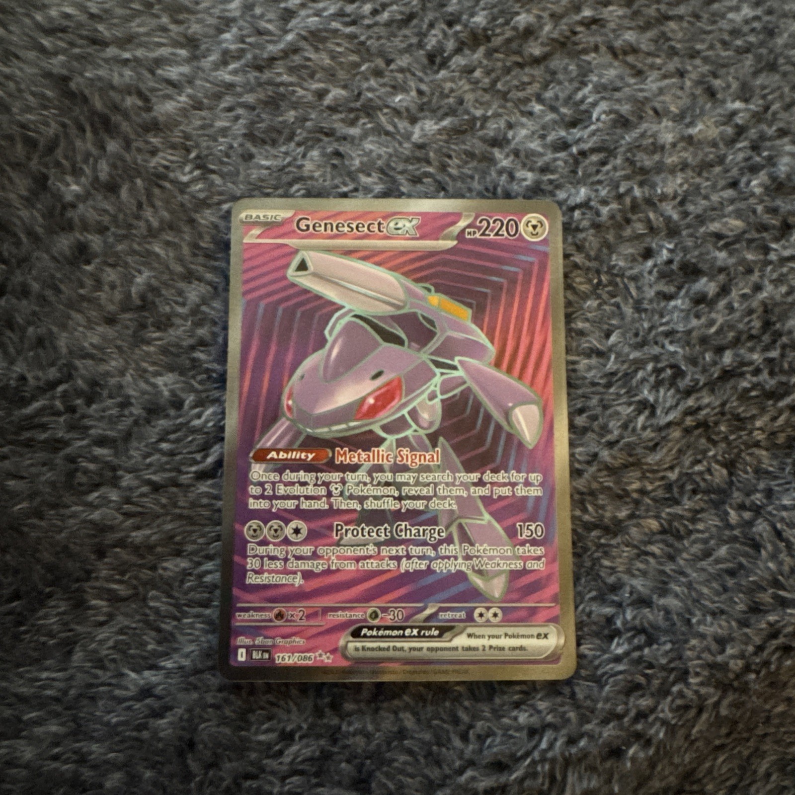 Genesect ex 161/086 Ultra Rare Black Bolt Near Mint