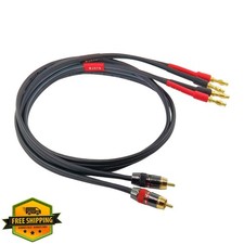 WJSTN banana plug to RCA speaker cable 10FT 2pk