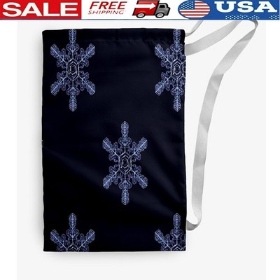 Navy Drawstring Laundry Bag Durable Polyester Versatile Holiday Gift Tote New