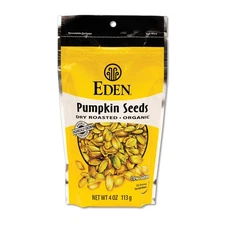Eden Foods Dry Roasted Pumpkin Seeds 4 Oz Gluten Free Low Sodium Snack