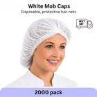 Vanity UK Mob Caps 2000 White Hair Net Spray Tan Tanning Brows NEXT DAY DELIVERY