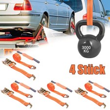 4x 3t Spanngurt Autotransport 3000 Kg PKW Kfz Radsicherung Zurrgurt Ratschengurt