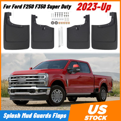 Full Set 4 Pieces For 23-24 F250 F350 Mud Flap Rock Fender Splash Guard