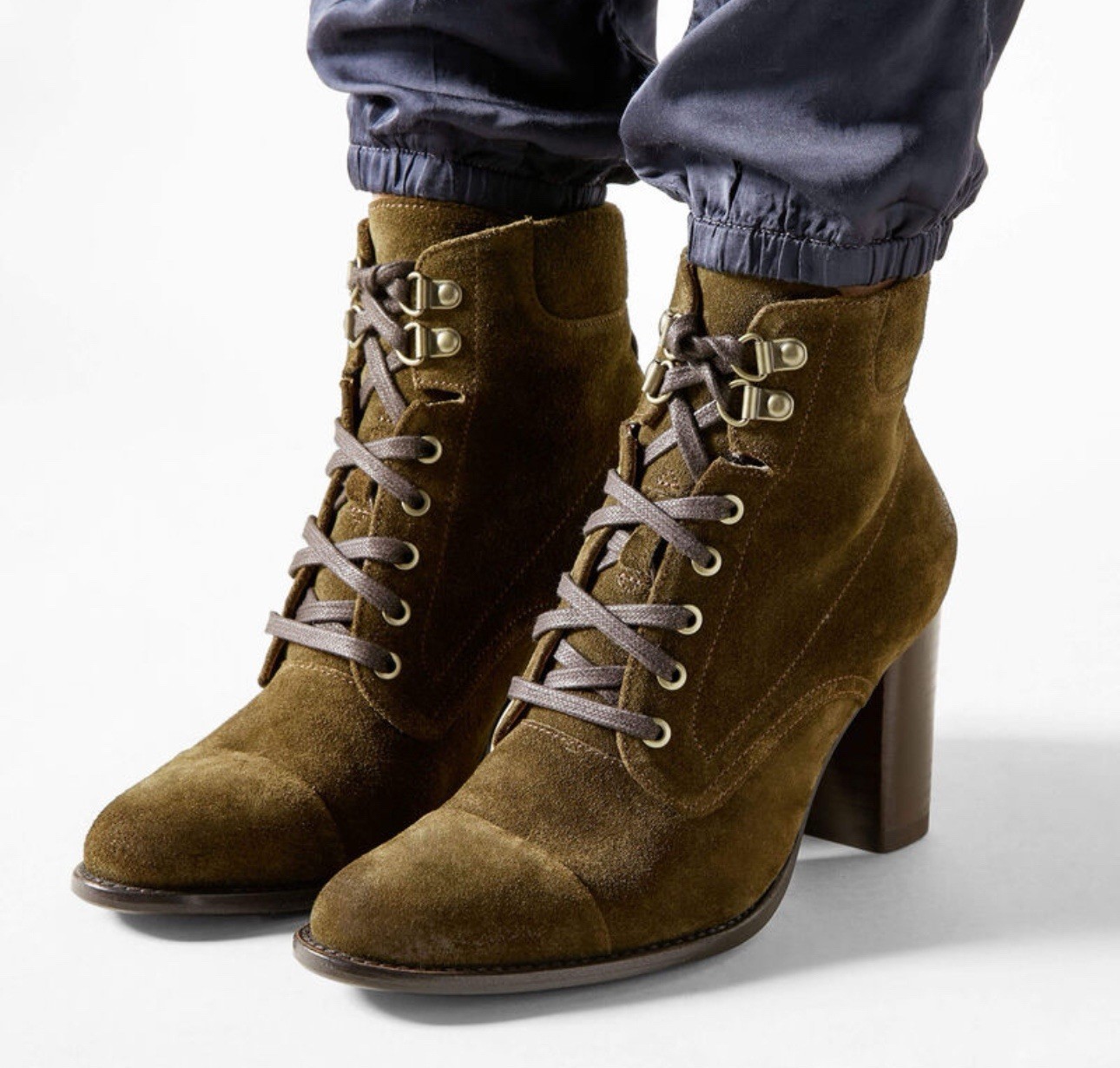 Ariat Two24 Quality Olive Green Leather Booties, Size 9.5, Sold Out Style, New!