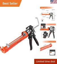 Caulk Gun, 9 Inch Silicone Sealant Caulking G...