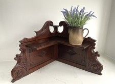 Antique Shelf Corner Mahogany Victorian Ornate Fine Quality Piece