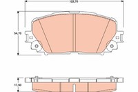 Bremsbelagsatz Scheibenbremse TRW GDB3460 FüR Toyota Ractis Yaris Vios GPL VVT