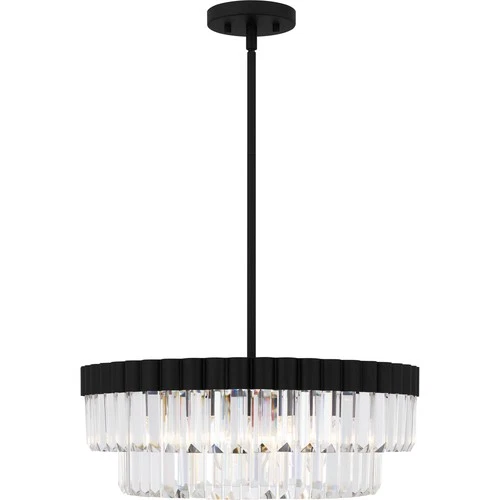 Quoizel QP6742 Starlight 4 Light 19"W Crystal Pendant - Black - Picture 4 of 9