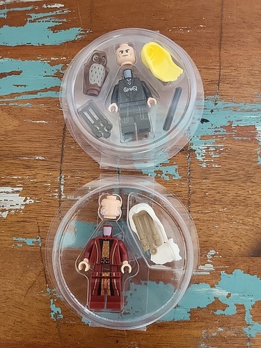 2 X Harry Potter Lego Minifigures Lucius Malfoy Albus Dumbledore Lego Book Promo
