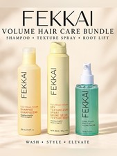 FEKKAI Volume Hair Care Bundle Shampoo, Texture Spray Root Lift. New