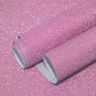 Kitico Glitter Pink Wallpaper Pink Contact Paper Glitter Pink Peel and Stick