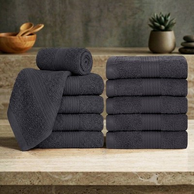 Ample Decor Wash Cloths Pack of 5/10/20/50/200 100% Cotton 12x12 Inches
