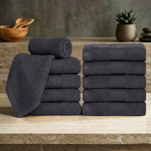 Ample Decor Wash Cloths Pack of 5/10/20/50/200 100% Cotton 12x12 Inches