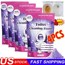 4Bags Fizzclean Toilet Foam Cleaner, Toilet Cleaning Foam Insta-Action 100g