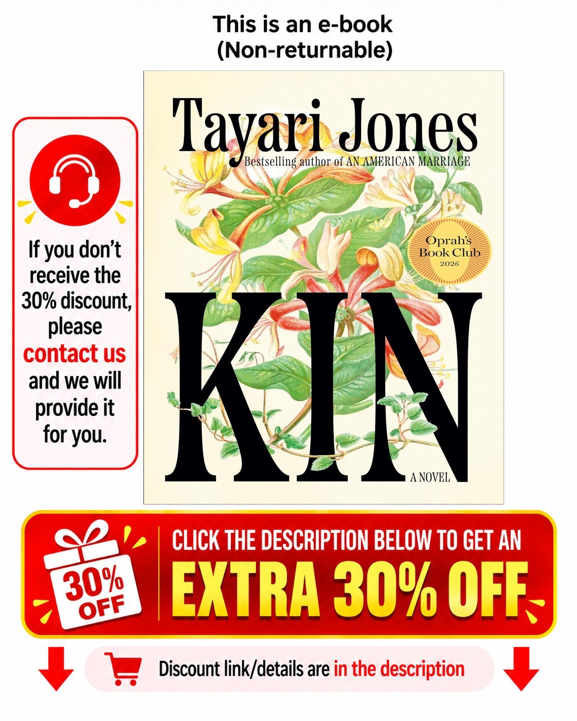 Tayari Jones 2026Kin: Oprah's Book Club: A Novel Tayari Jones