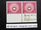 nystamps US Stamp UN Designer Autograph Rare $350       A10x2272