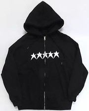 Stray Kids 5-STAR Dome Tour 2023 Black Oversized Hoodie Parka L Cotton
