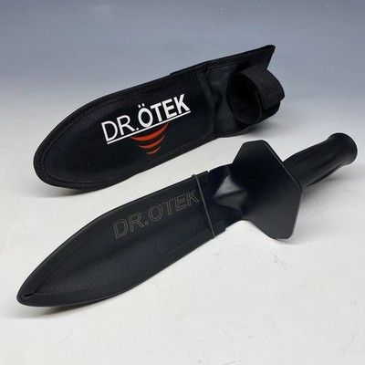 DR.ÖTEK Metal Detector Shovel for Digging, Heavy Duty Double Serrated Black 