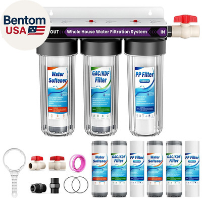 Whole House Water Filter System, 3-Stage Whole Home Water Softener System Highly