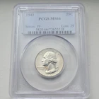 PCGS MS66 1943 Washington Quarter 25C Philadelphia Silver Business Cert#72655538
