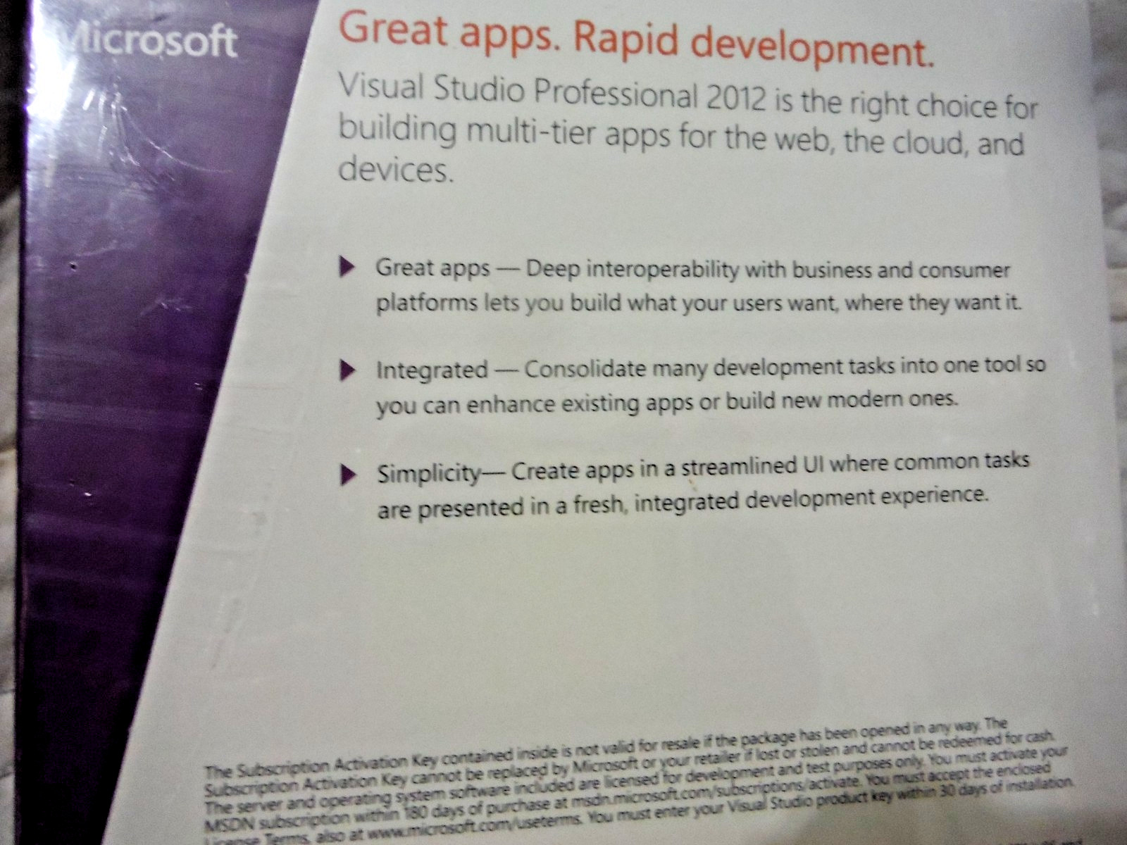 Visual Studio Ultimate 2012 with MSDN, SKU 79D-00276, Full Retail ...
