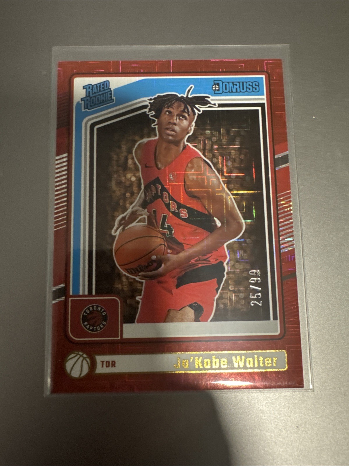 2024-25 Donruss #231 JA'KOBE WALTER Choice Red Rated Rookie Toronto /99