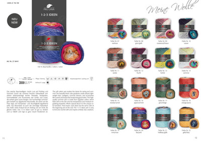 Pro Lana 1-2-3 Ideen Baumwolle 100g/315m  Nadel 3-4 für Kleidung+Accessoires