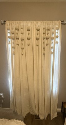 Lush Decor Boho Curtains In The Color Dark Linen 52 X 84. Two Panels.