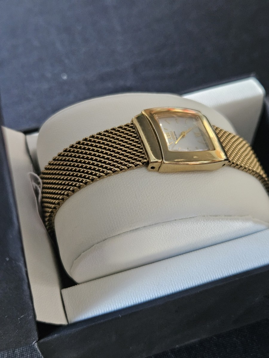 Vintage Citizen Ladies Eco Drive Square Dial Mother Of Pearl Gold Tone Vintage Citizen Ladies Vintage Eco Drive Square Dial Mother  main image 3