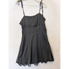 Trixxi Mini Dress Women's Size L Black Ruched Bodice Whimsigoth