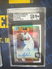 2015 BOWMAN CHROME WILLY ADAMES AUTO SGC 9 AUTO 10 ROOKIE REFRACTOR /499