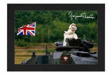 Margaret Thatcher Signed Autograph PHOTO Pre Print 10x8 Mount Prime Minister
