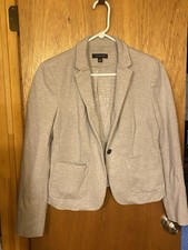 Ann Taylor Women s Size 10 Gray Rayon/Nylon/Spandex Blend Blazer.