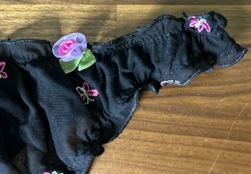 Vtg &lsquo;04 Victoria Secret Sexy Little Things butterfly Thong Sz S HTF Roses Mesh