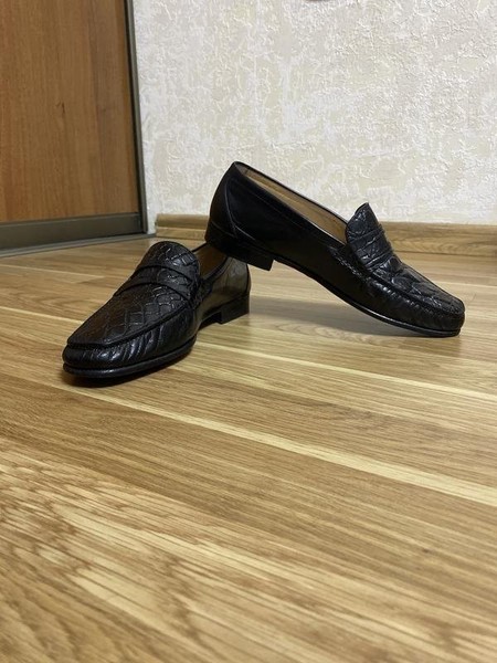Women Pollini Loafers Black Leather 40 #CGQL