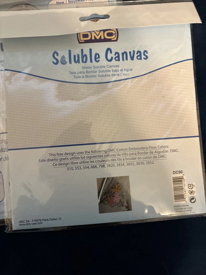 3 Packages Of Soluble Canvas 14 Count 8”x 8 1/2 - Image 3 of 4