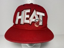 New Era 9FIFTY Miami Heat Snapback Hat Red NBA Hardwood Classics One Size